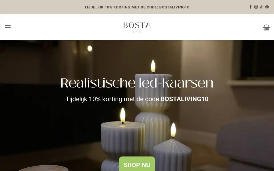 Screenshot of bostaliving.nl