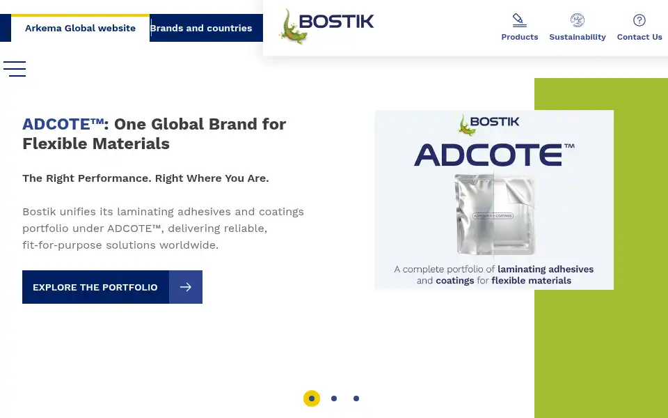 Screenshot of bostik.com