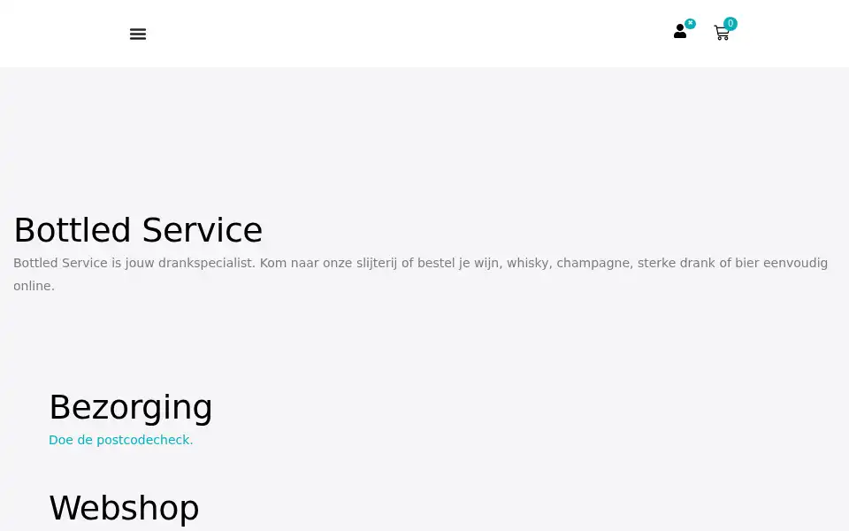 Screenshot of bottledservice.nl