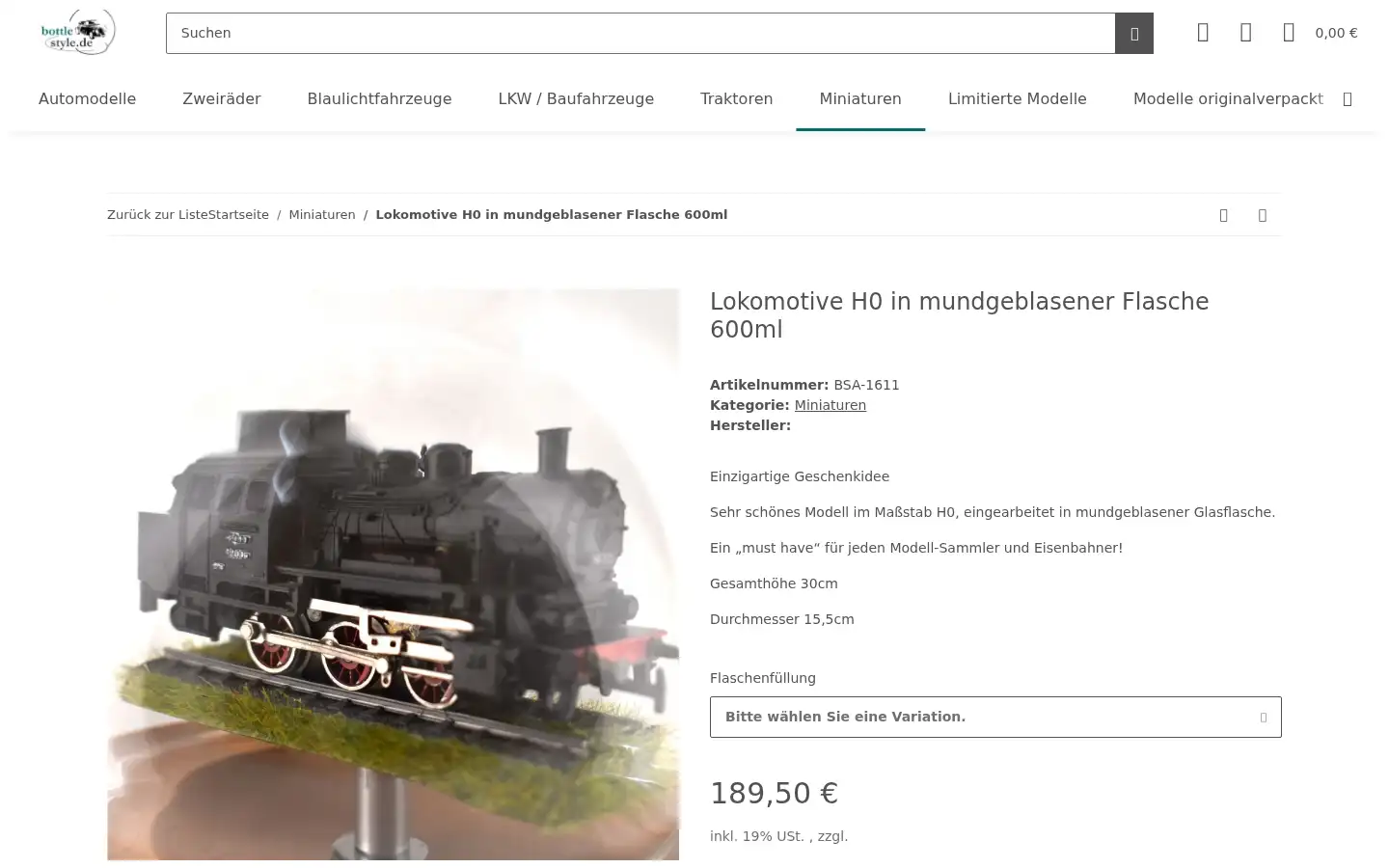 Screenshot of bottlestyle.de