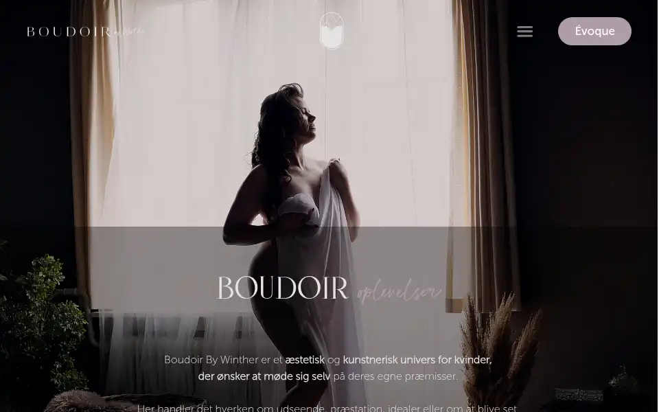 Screenshot of boudoirbywinther.dk