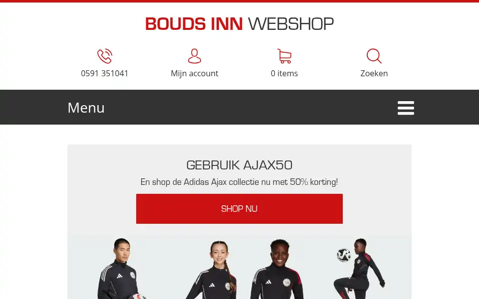 Screenshot of bouds-inn.nl