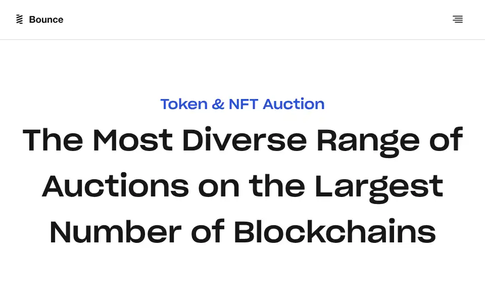 Screenshot of bounce.finance