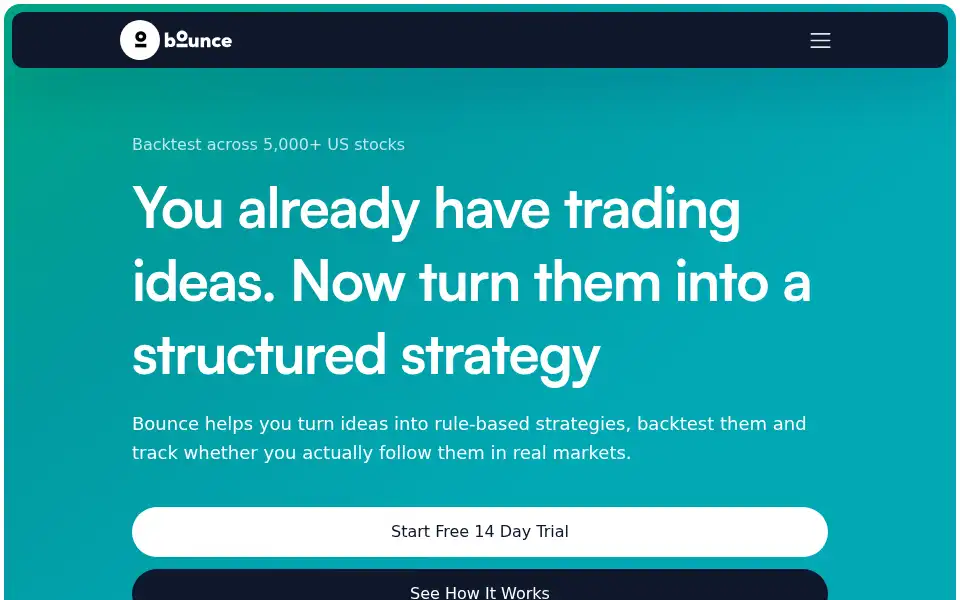 Screenshot of bouncetrade.io