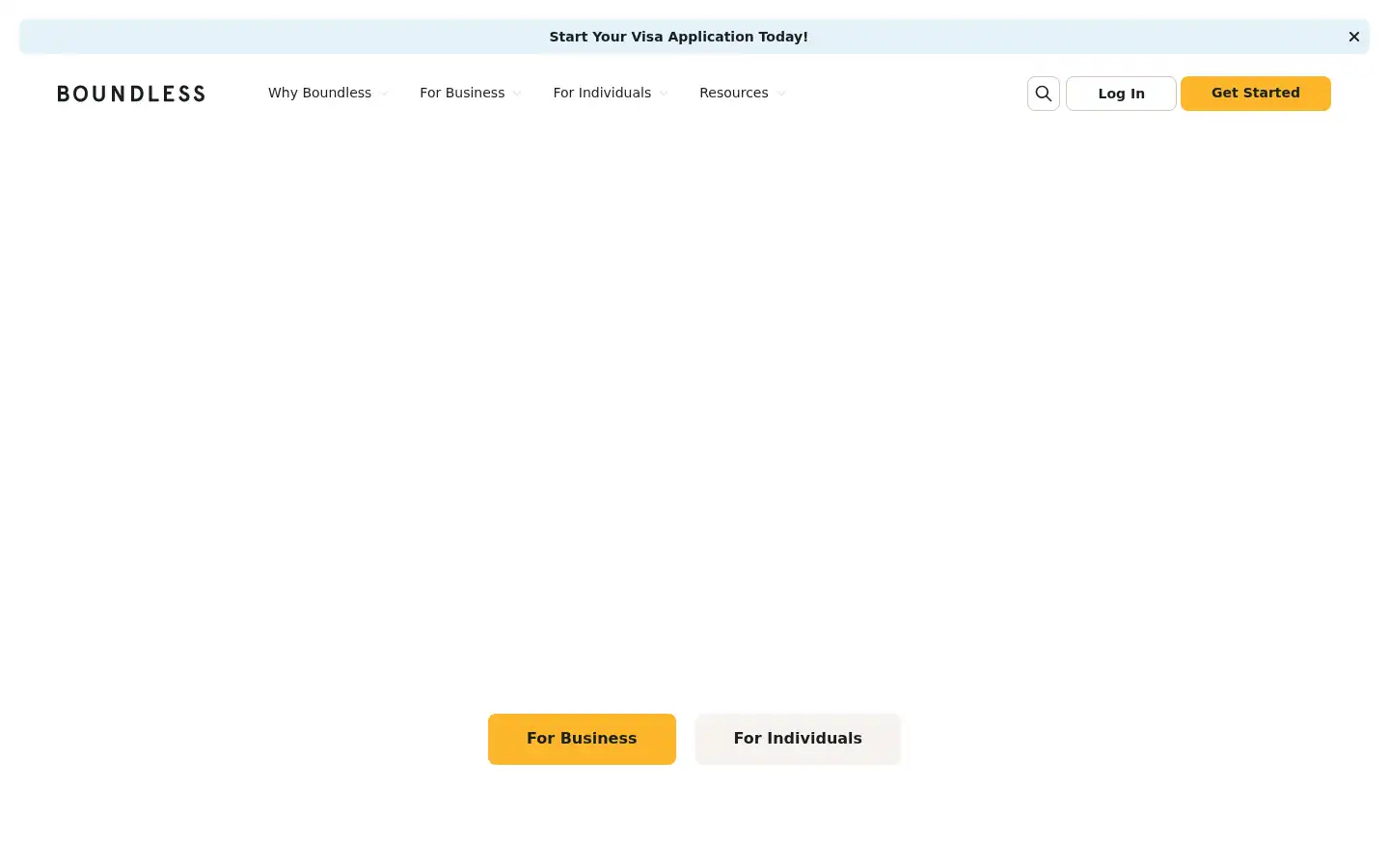 Screenshot of boundless.com