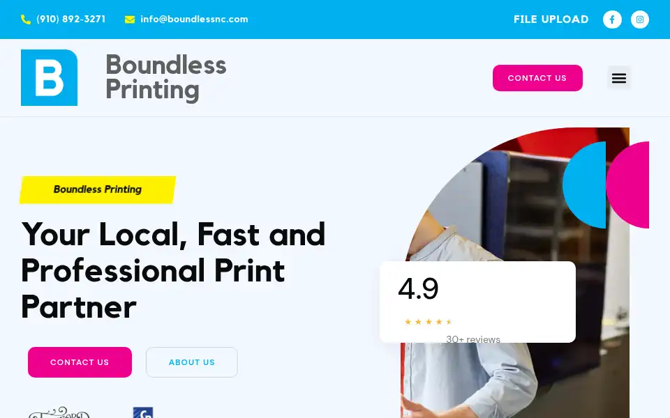 Screenshot of boundlessnc.com