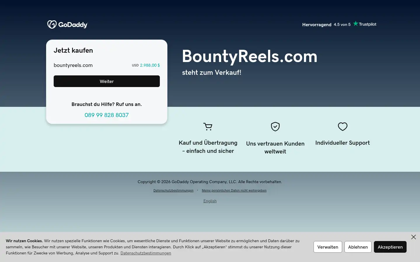 Screenshot of bountyreels.com