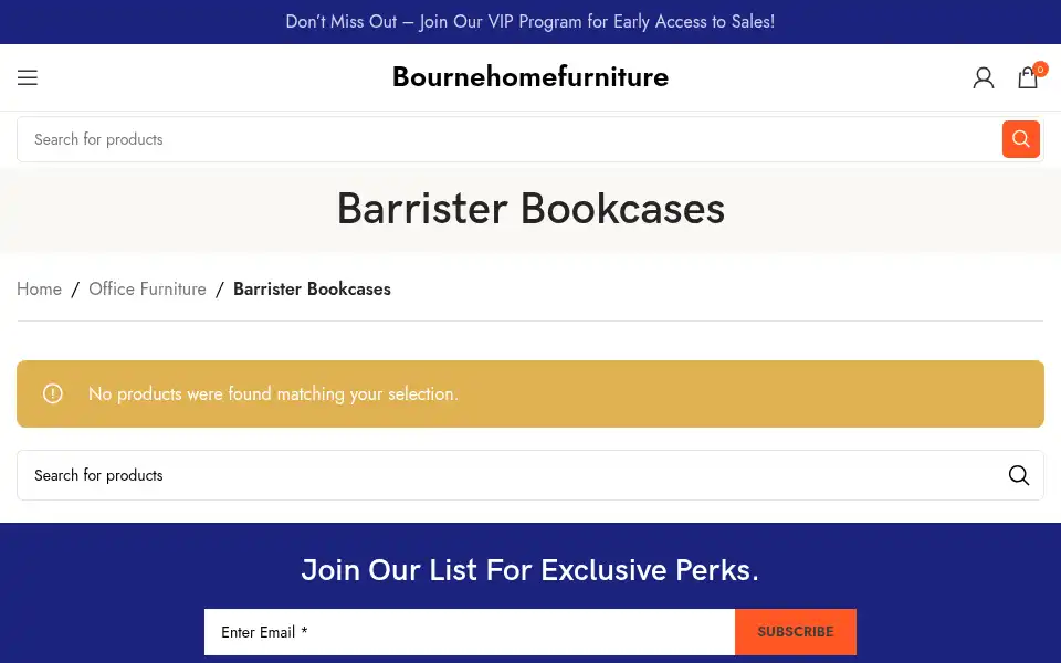 Screenshot of bournehomefurniture.co.uk