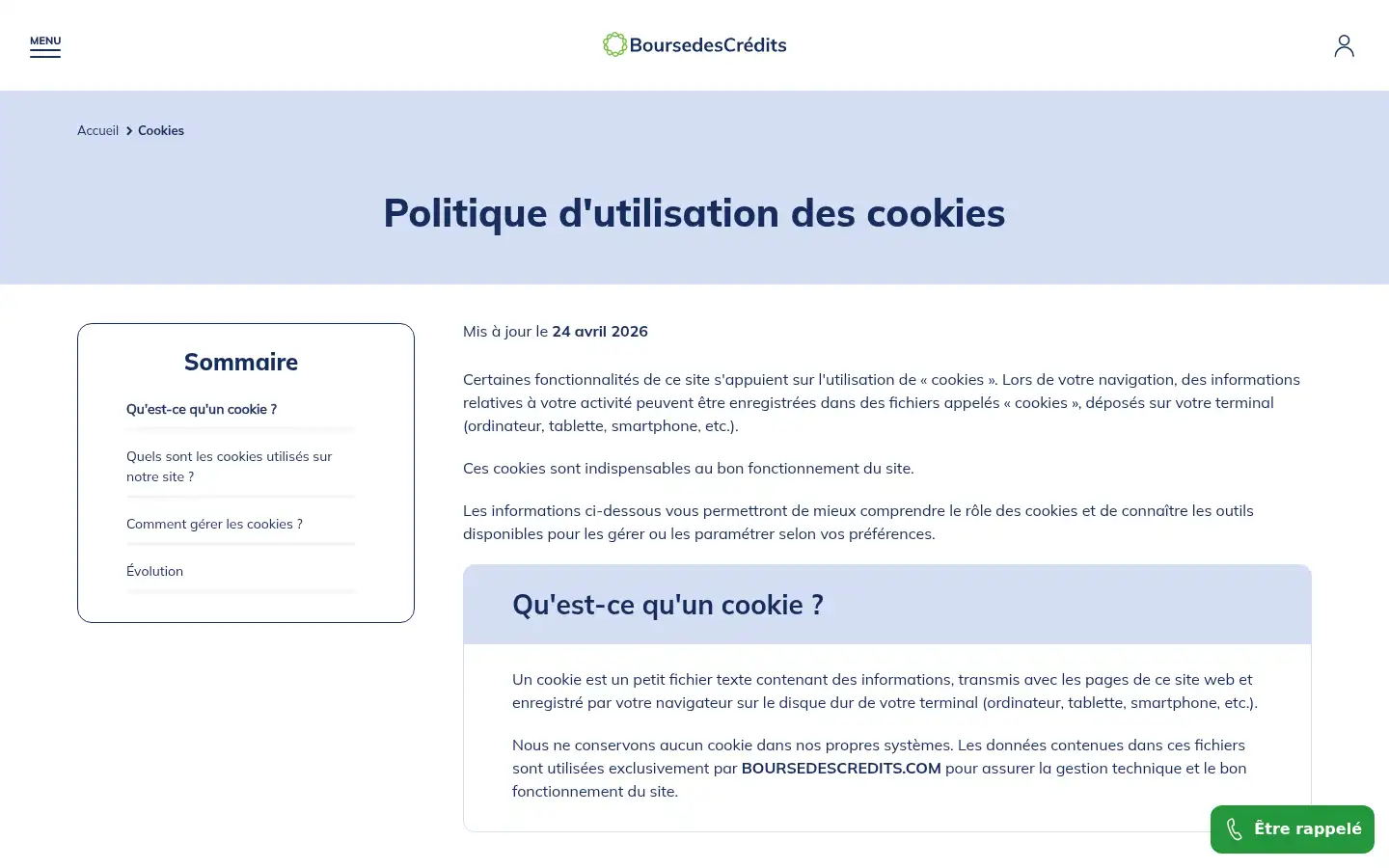Screenshot of boursedescredits.com