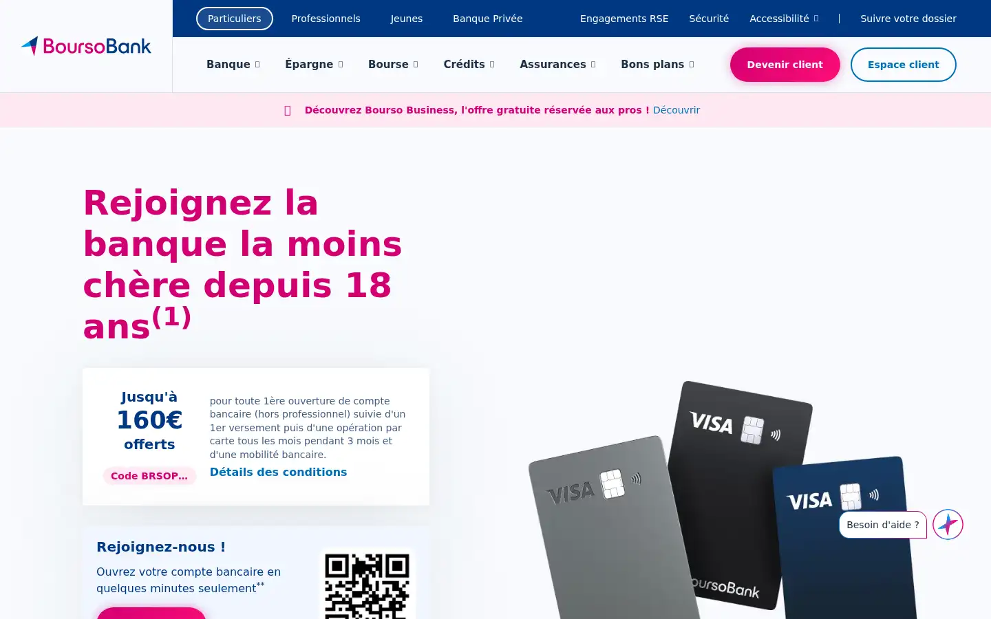 Screenshot of boursobank.com