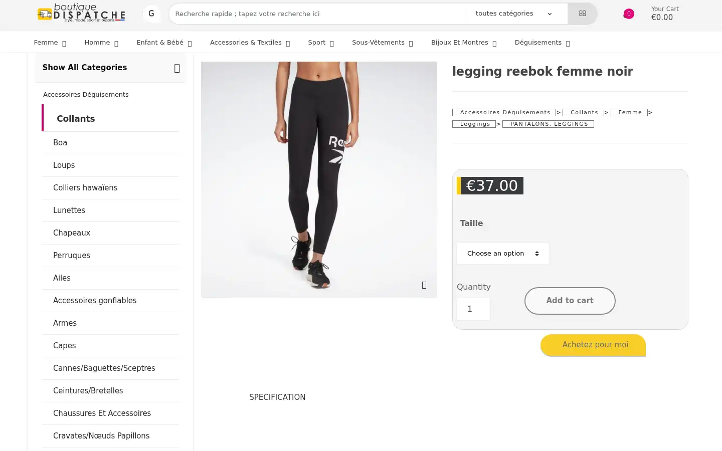 Screenshot of boutique.dispatche.com