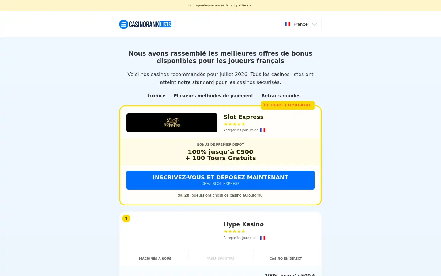 Screenshot of boutiquedesvacances.fr