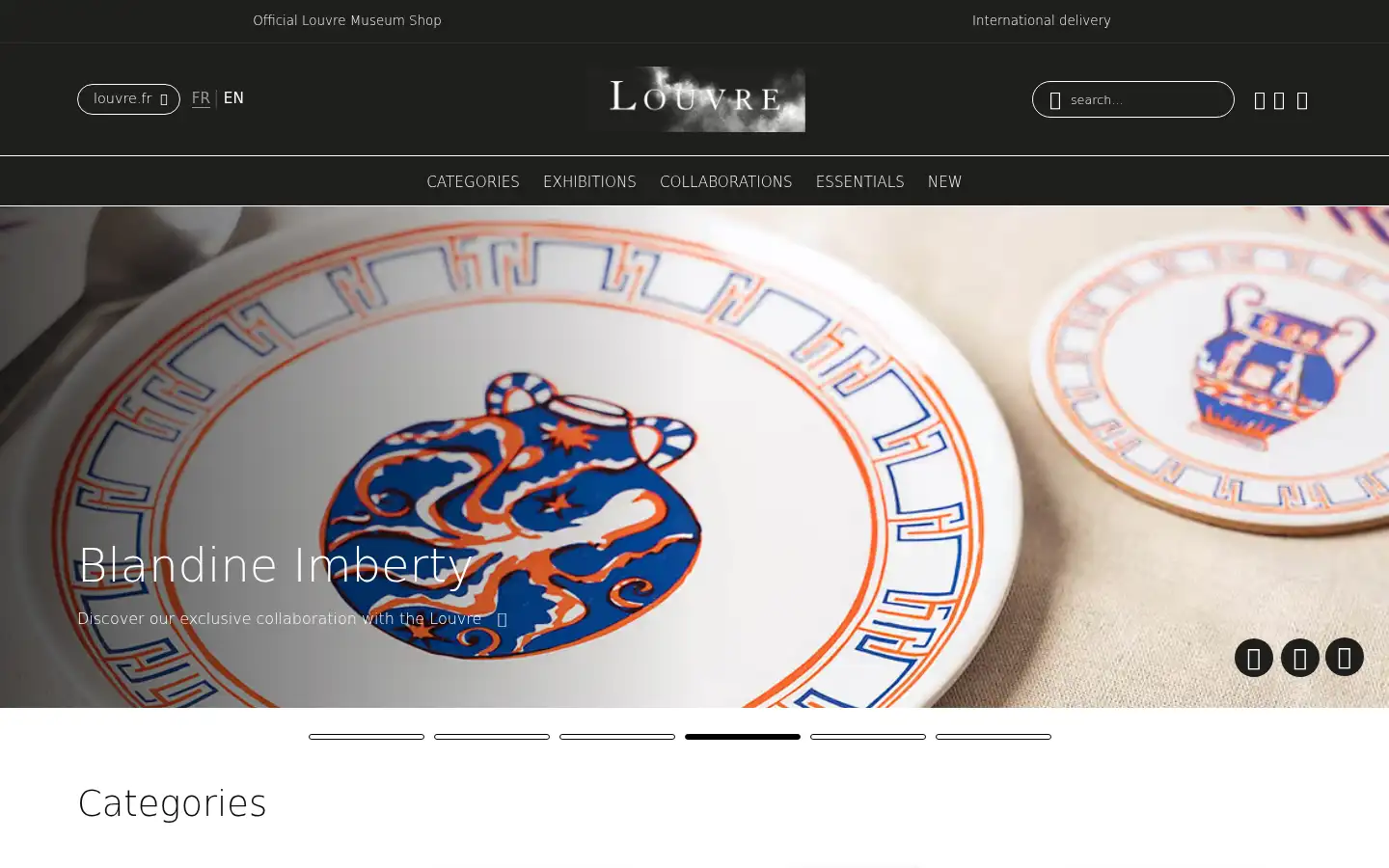 Screenshot of boutiquesdemusees.fr