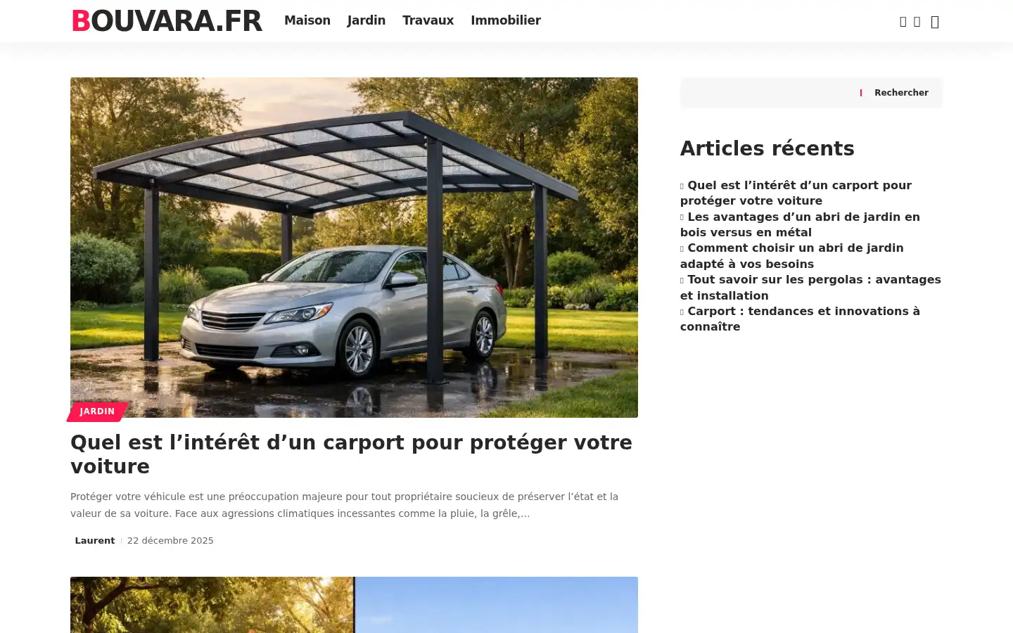 Screenshot of bouvara.fr