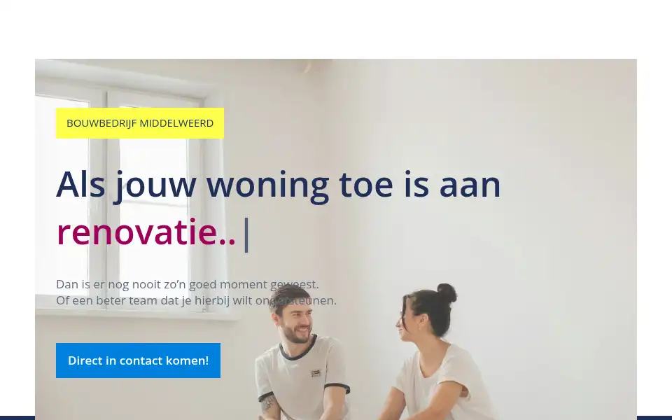 Screenshot of bouwbedrijfmiddelweerd.com