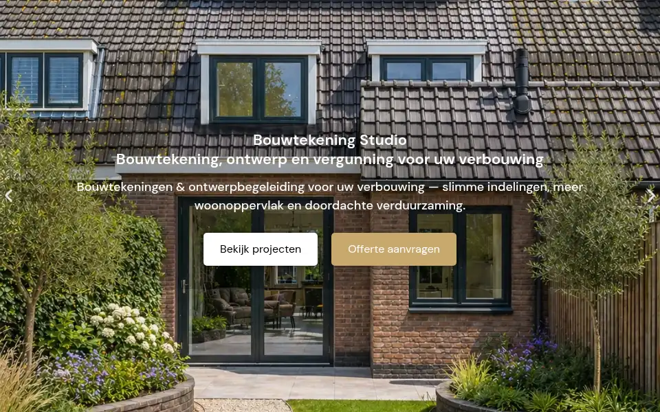Screenshot of bouwtekeningstudio.nl