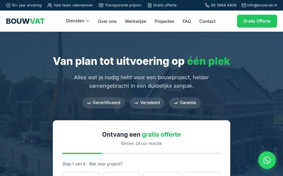 Screenshot of bouwvat.nl