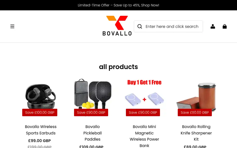 Screenshot of bovallo-uk.com