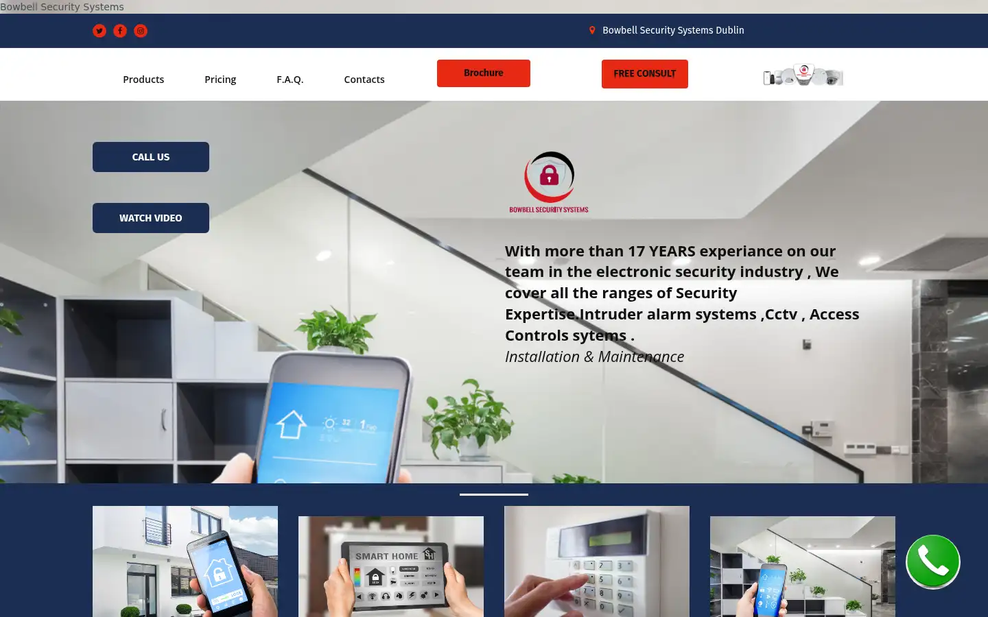 Screenshot of bowbellsecuritysystems.com