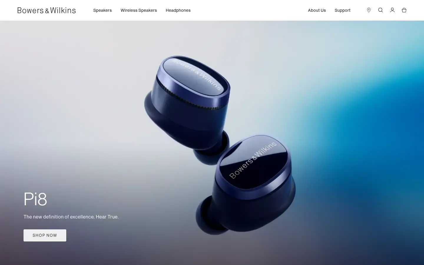 Screenshot of bowers-wilkins.co.uk
