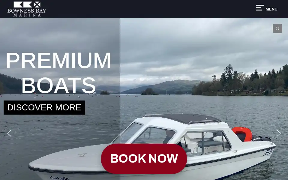 Screenshot of bownessbaymarina.co.uk