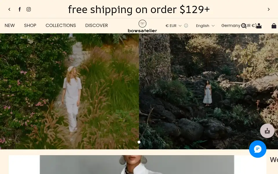 Screenshot of bowsatelier.com