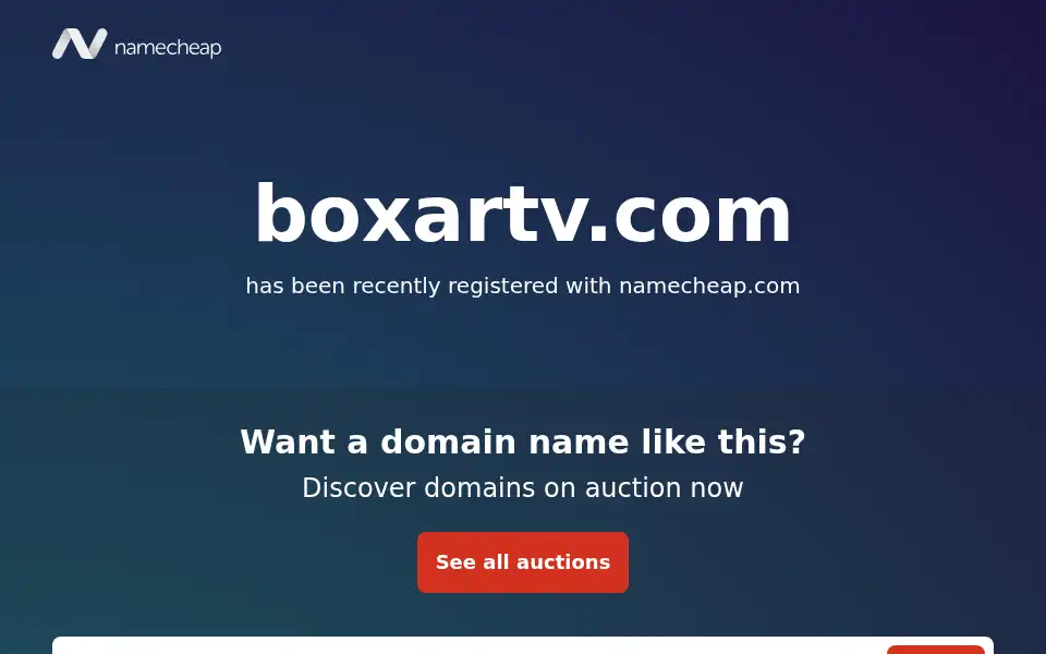 Screenshot of boxartv.com