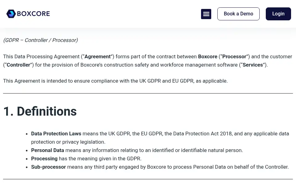 Screenshot of boxcore.com