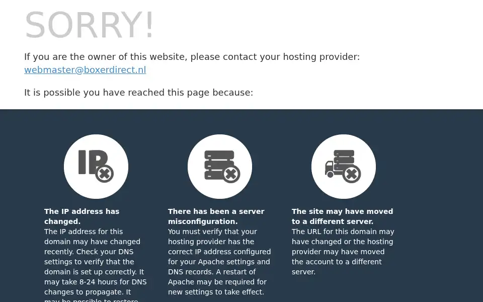 Screenshot of boxerdirect.nl