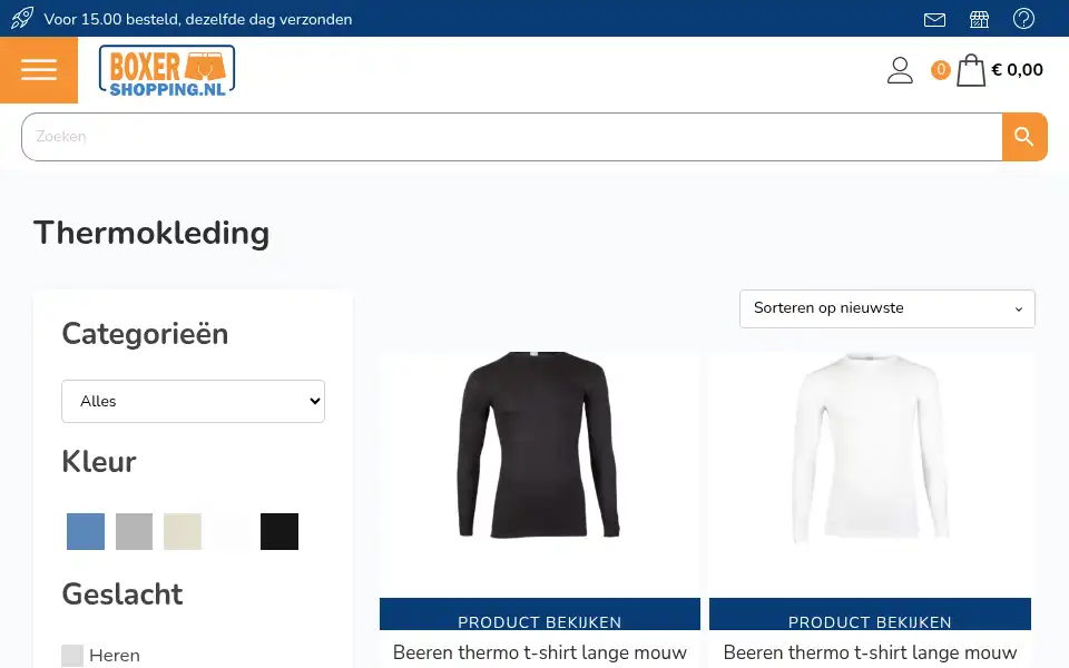 Screenshot of boxershopping.nl