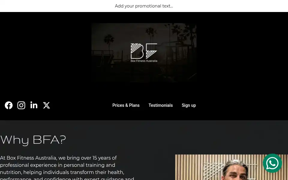Screenshot of boxfitnessaustralia.com