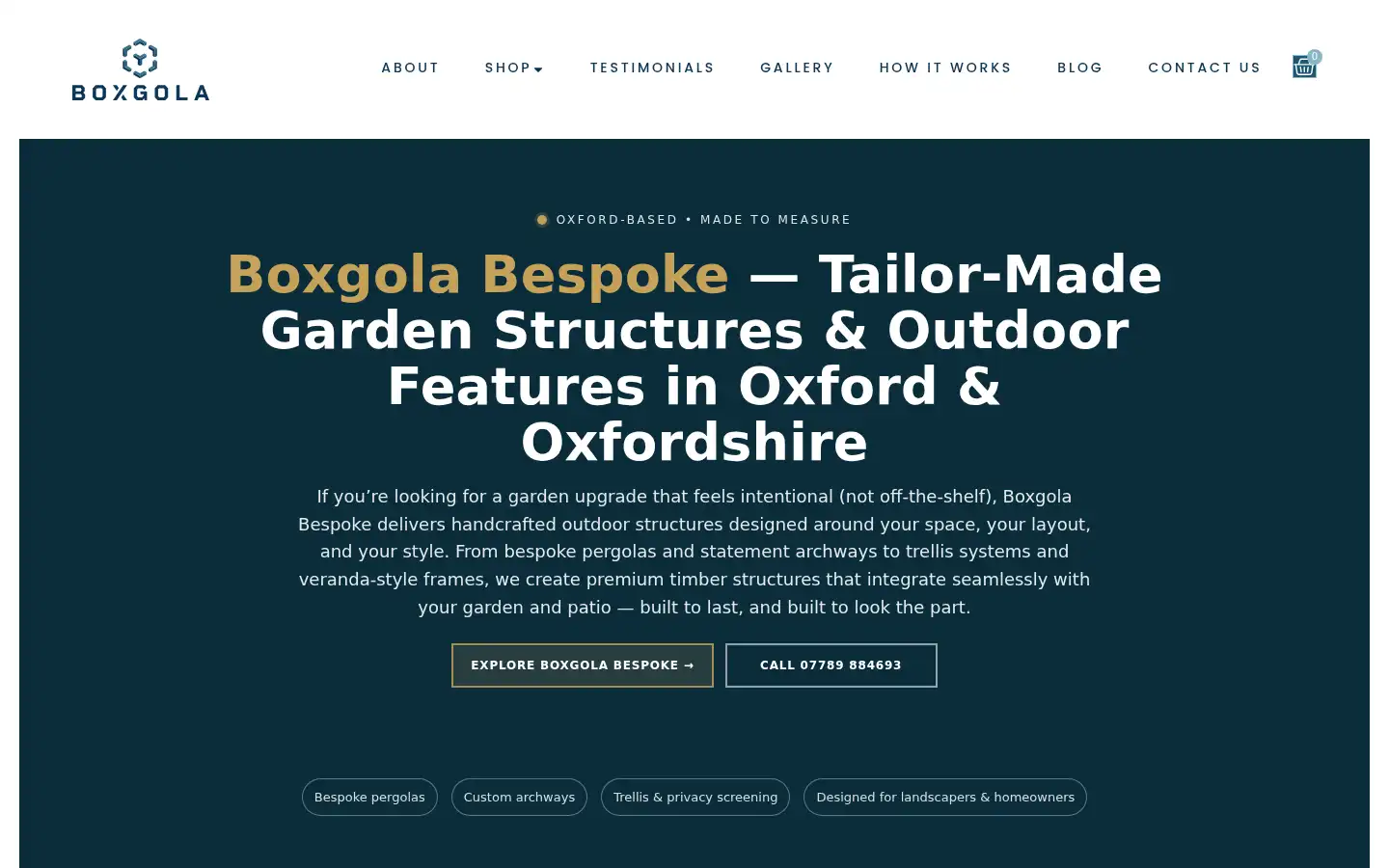 Screenshot of boxgola.co.uk