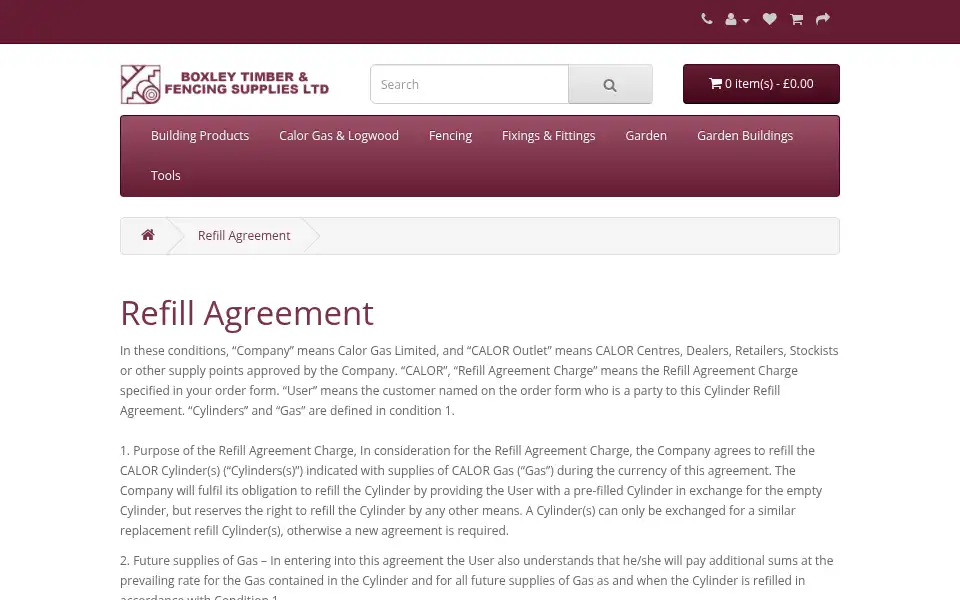 Screenshot of boxleytimber.co.uk