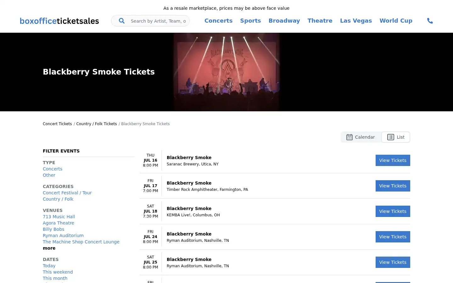 Screenshot of boxofficeticketsales.com