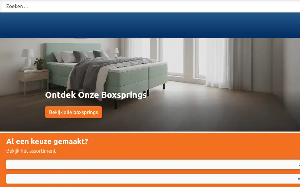 Screenshot of boxspringvoorraad.nl
