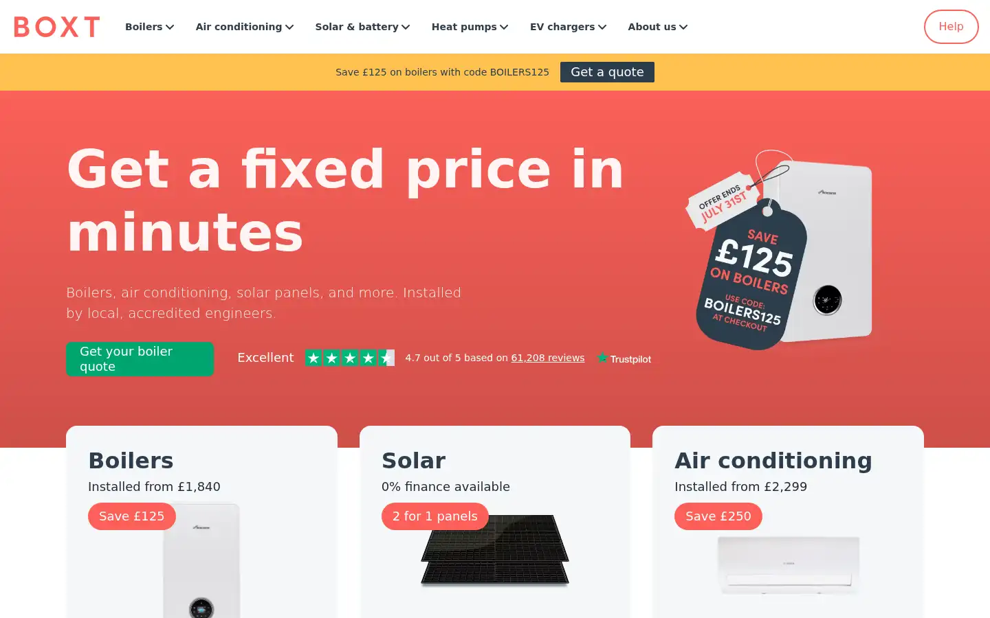 Screenshot of boxt.co.uk