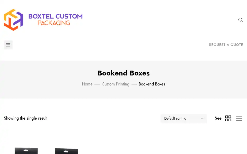 Screenshot of boxtelcustompackaging.com