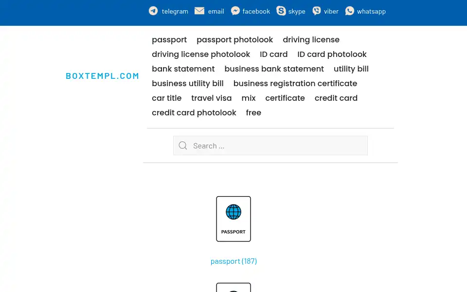 Screenshot of boxtempl.com