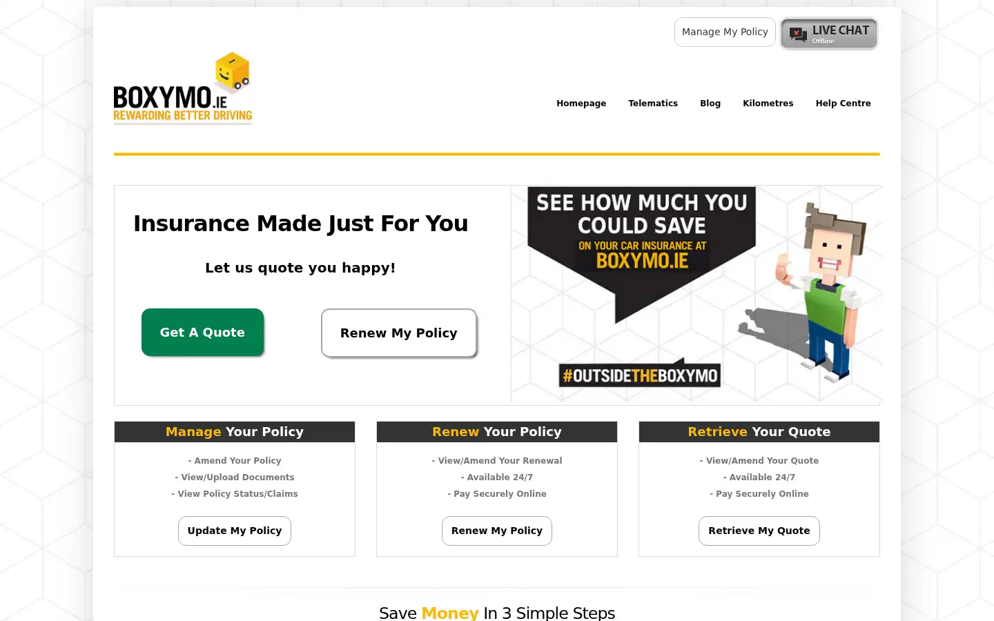 Screenshot of boxymo.ie