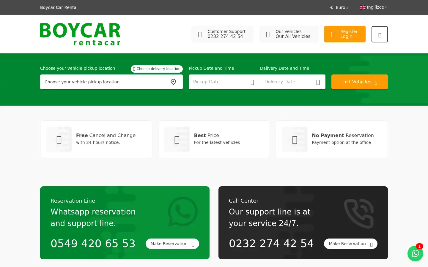 Screenshot of boycar.com.tr