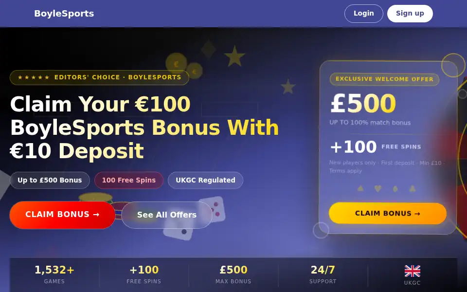 Screenshot of boyle-sportscasino.com