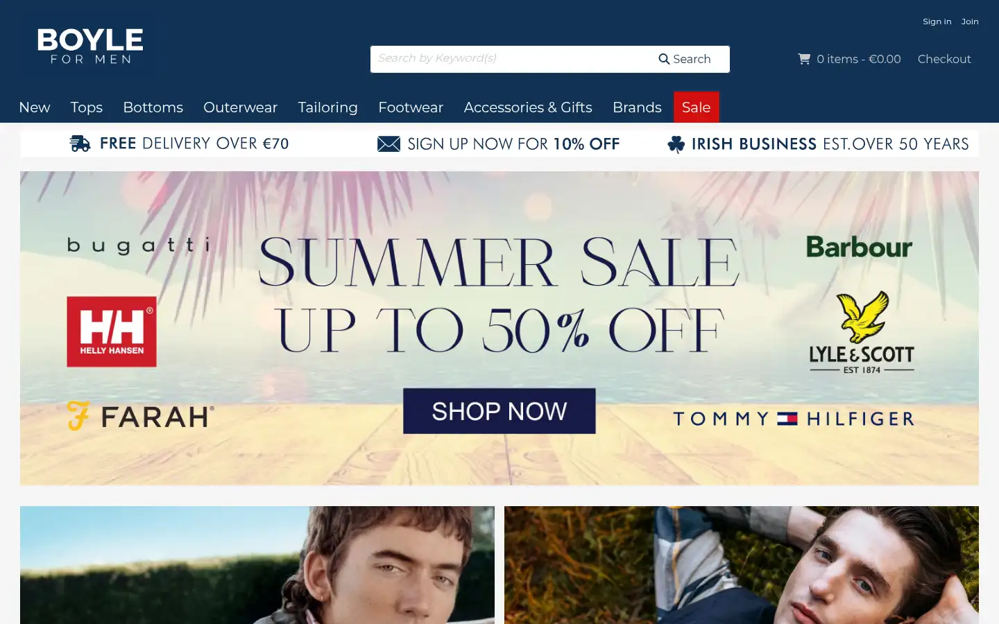 Screenshot of boyleformen.com
