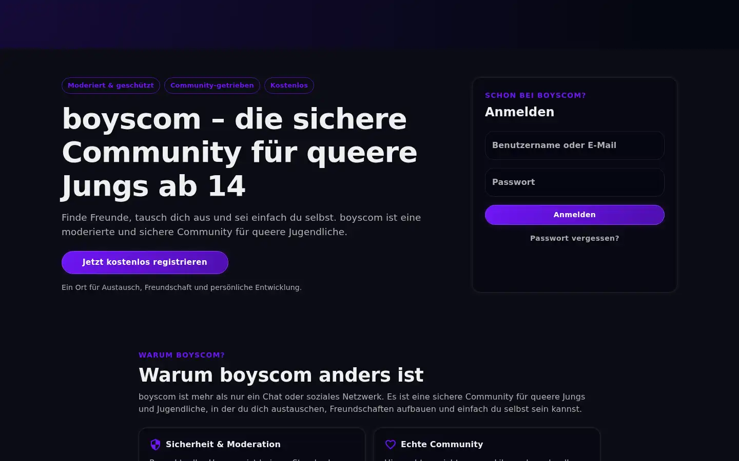 Screenshot of boyscom.de