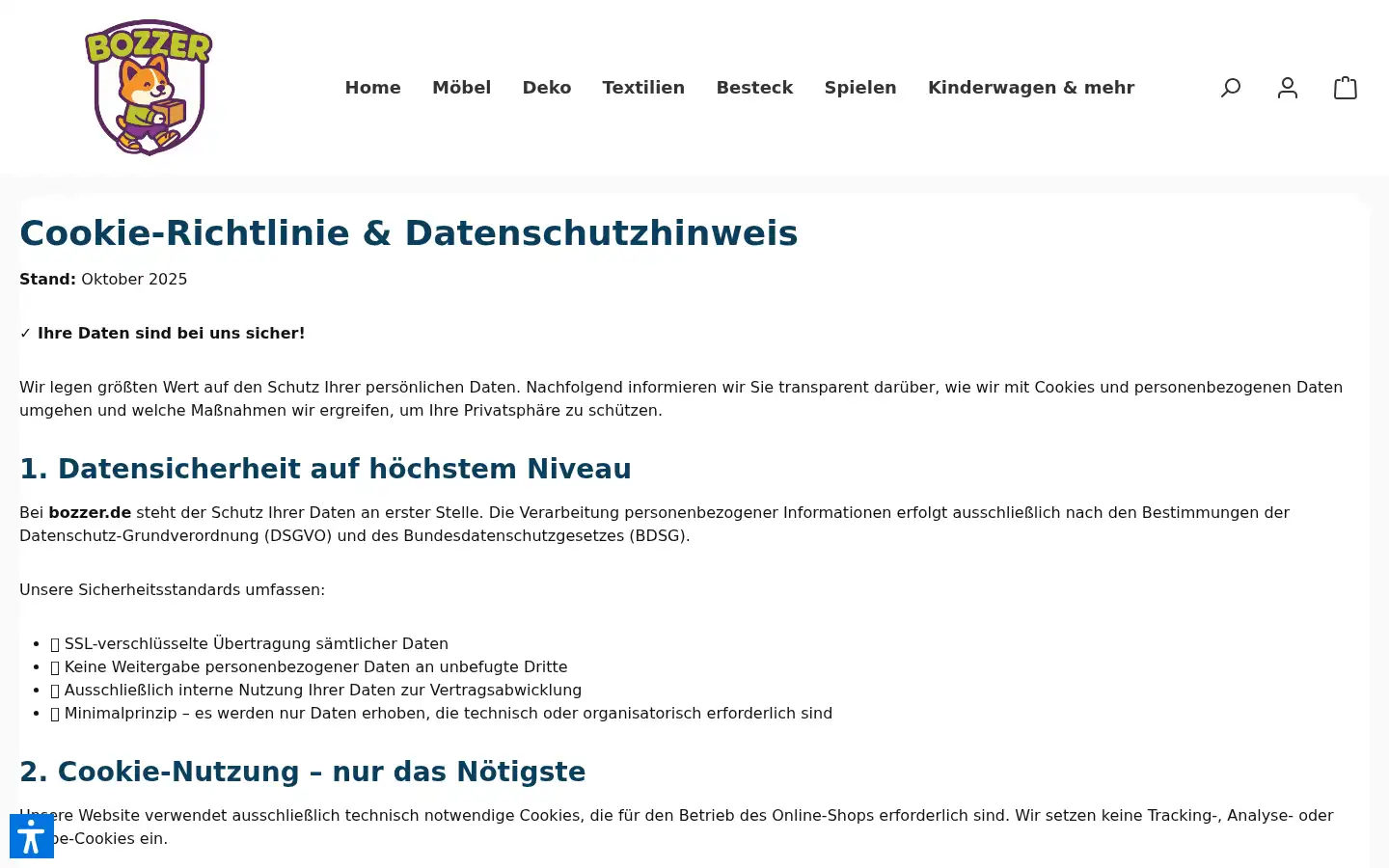 Screenshot of bozzer.de