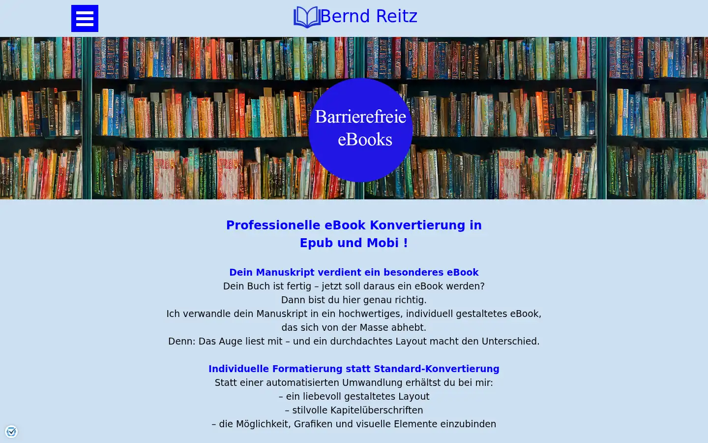 Screenshot of br-ebook-converting.de