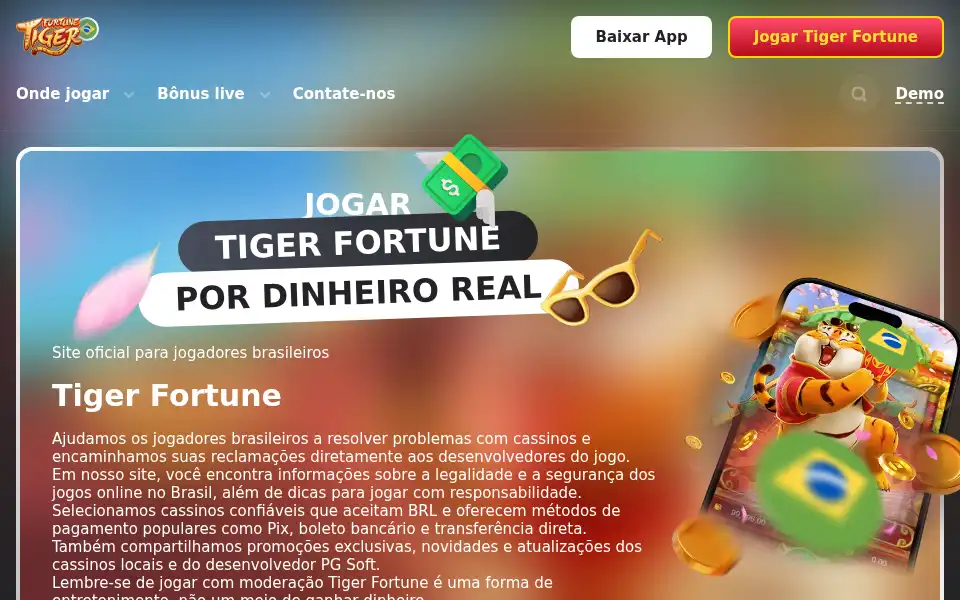 Screenshot of br-tigerfortune.com.br