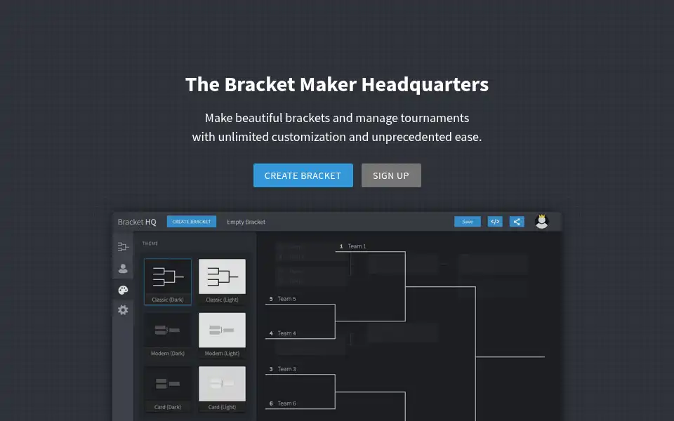 Screenshot of brackethq.com