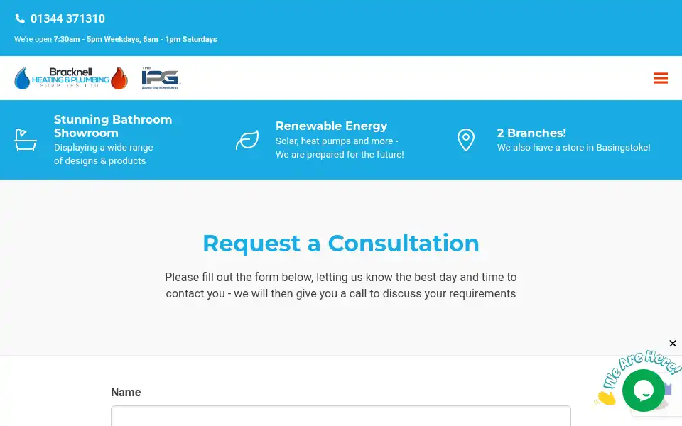 Screenshot of bracknellheatingsupplies.co.uk