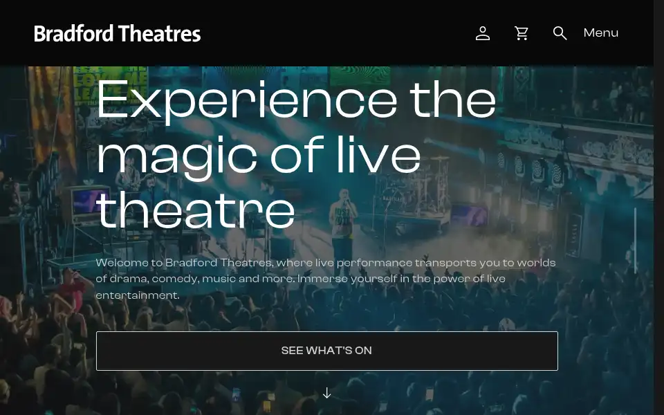Screenshot of bradford-theatres.co.uk