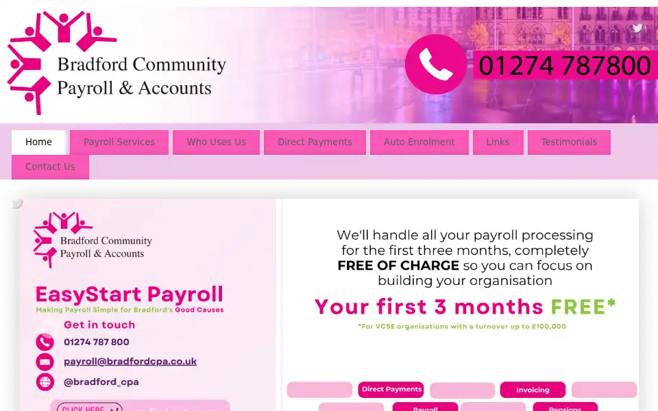 Screenshot of bradfordcpa.co.uk